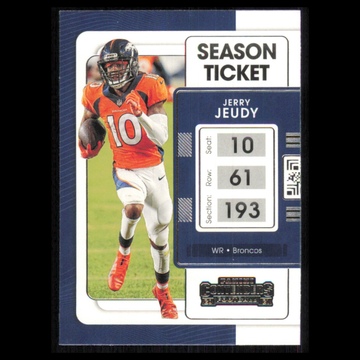 Jerry Jeudy #29 2021 Panini Contenders Ticket Denver Broncos Football Card NFL