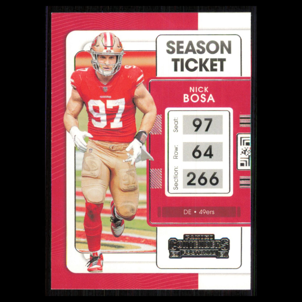 Nick Bosa #90 2021 Panini Contenders Ticket San Francisco 49ers Football Card NM