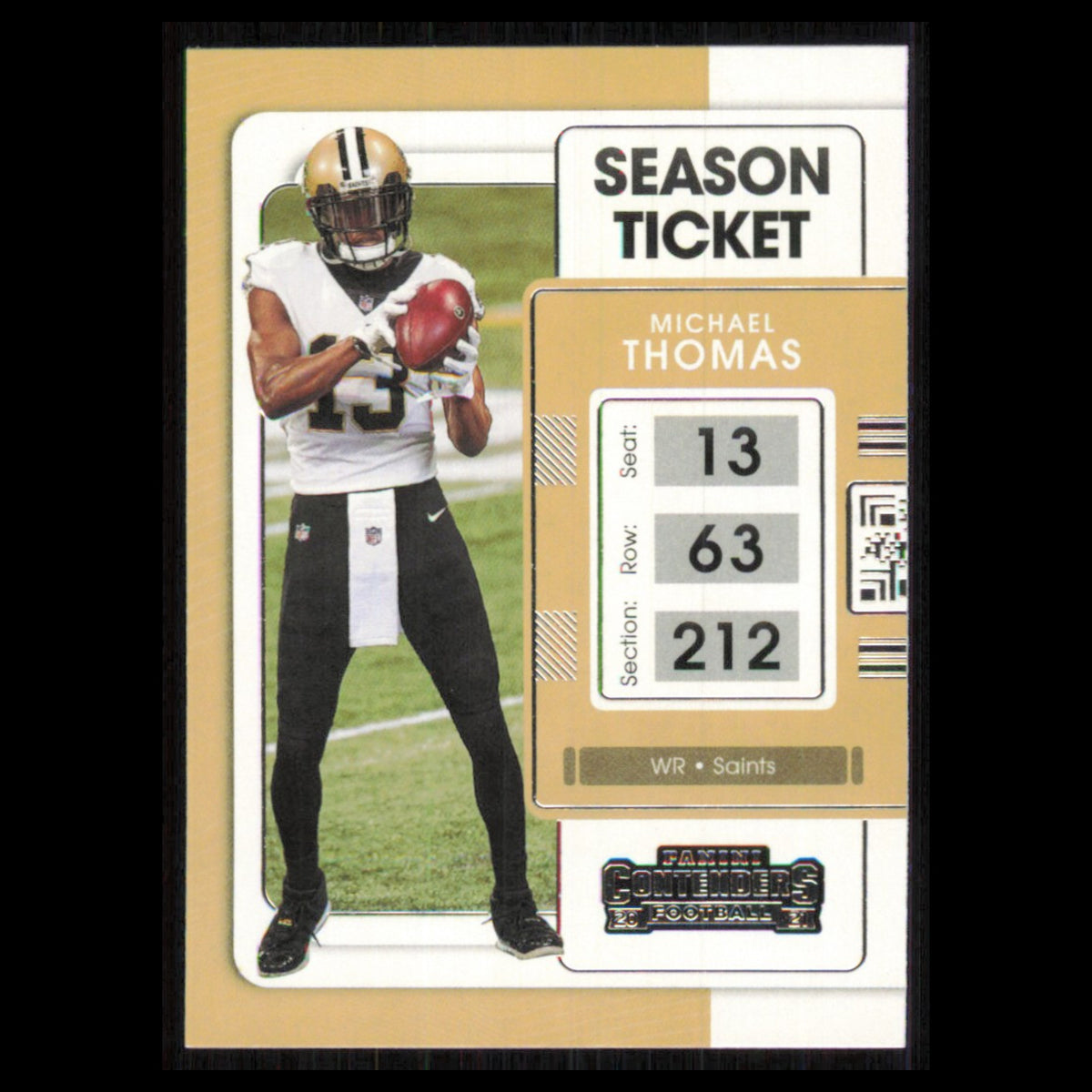 Michael Thomas #70 2021 Panini Contenders Ticket New Orleans Saints Football NFL