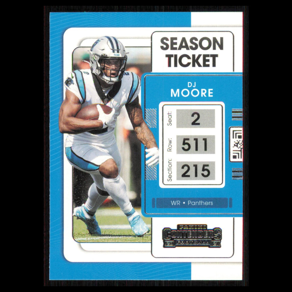 DJ Moore #14 2021 Panini Contenders Ticket Carolina Panthers Football Card NFL
