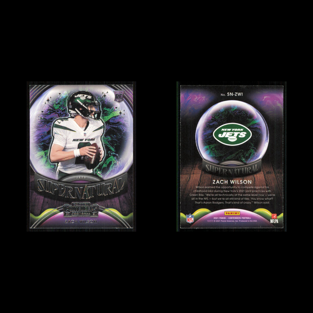 Zach Wilson #SN-ZWI 2021 Panini Contenders Supernatural New York Jets Football