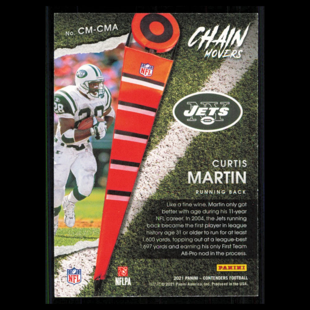 Curtis Martin #CM-CMA 2021 Panini Contenders Chain Movers New York Jets Football