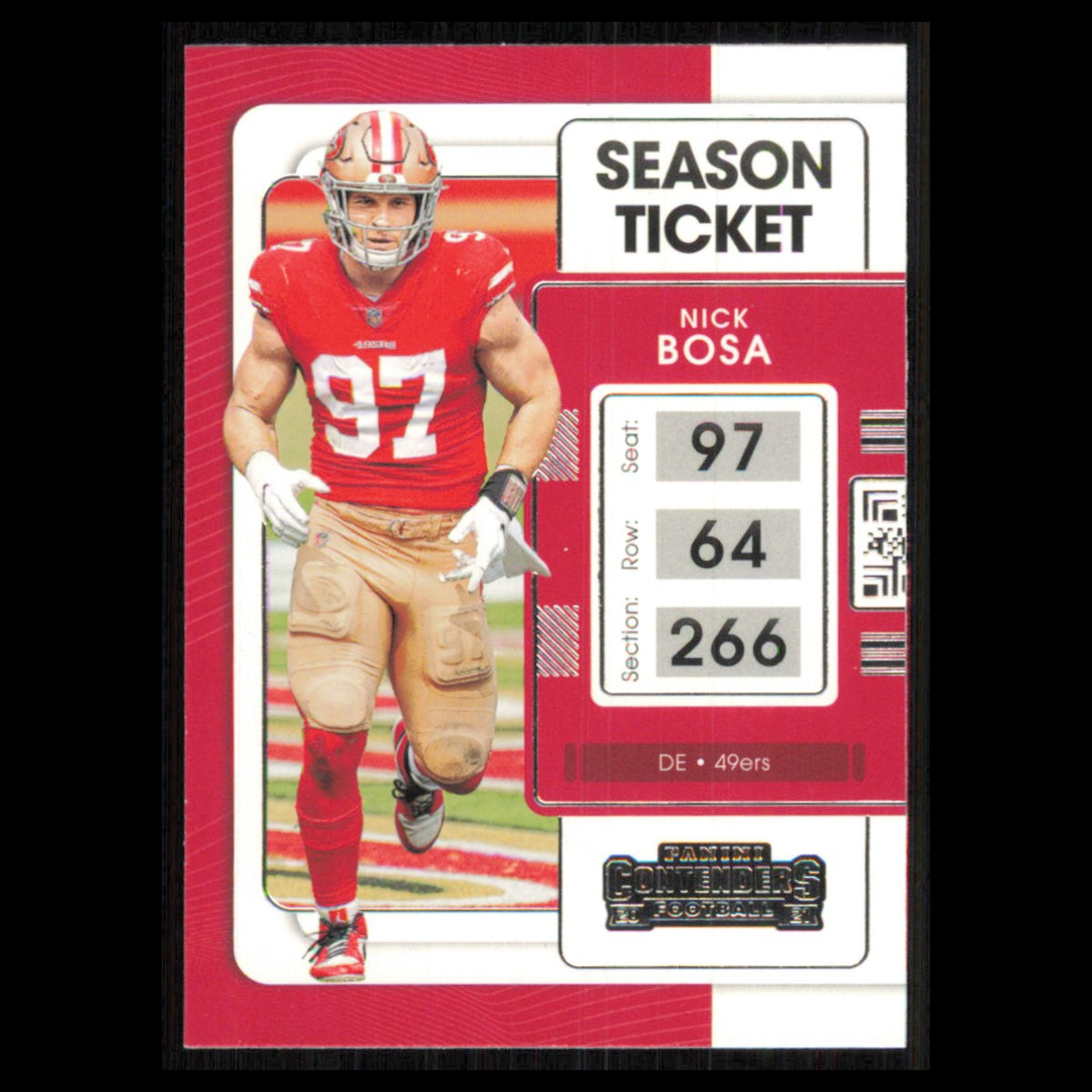 Nick Bosa #90 2021 Panini Contenders Ticket San Francisco 49ers Football Card NM