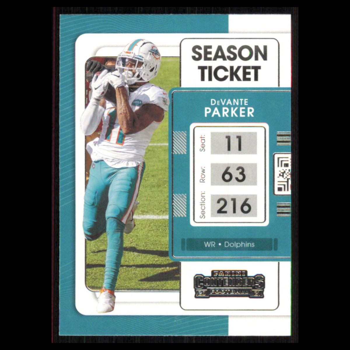 DeVante Parker #61 2021 Panini Contenders Ticket Miami Dolphins Football Card NM