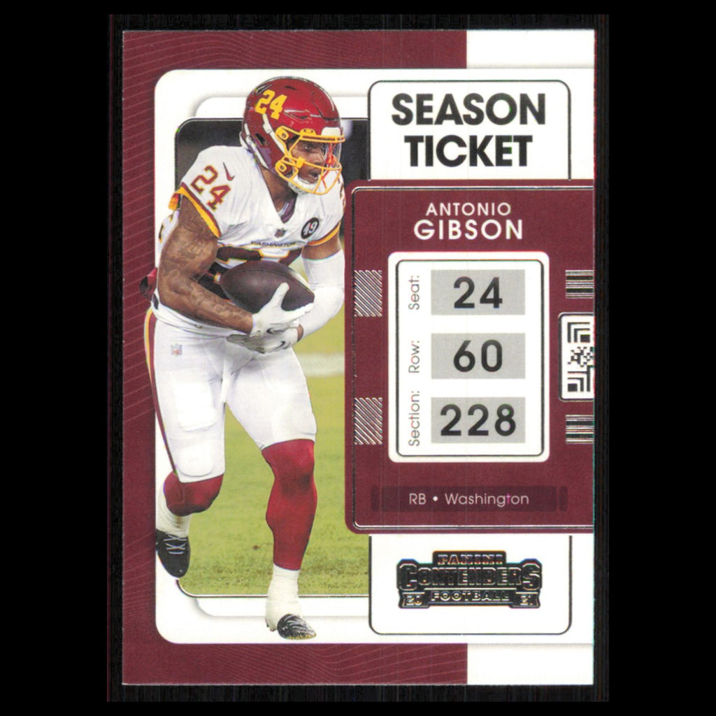Antonio Gibson #99 2021 Panini Contenders Ticket Washington Football Team Card