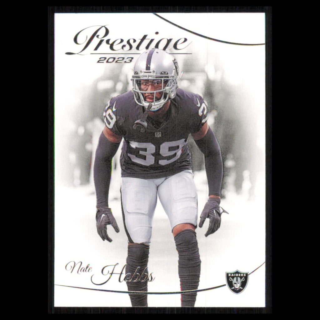 Nate Hobbs #158 2023 Panini Prestige Las Vegas Raiders Football Card NFL NM