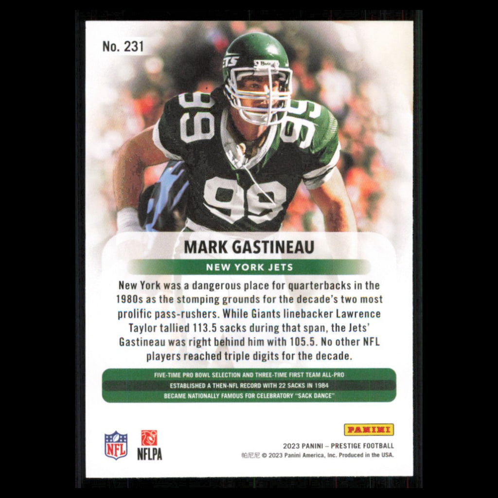Mark Gastineau #231 2023 Panini Prestige New York Jets Football Card NFL NM