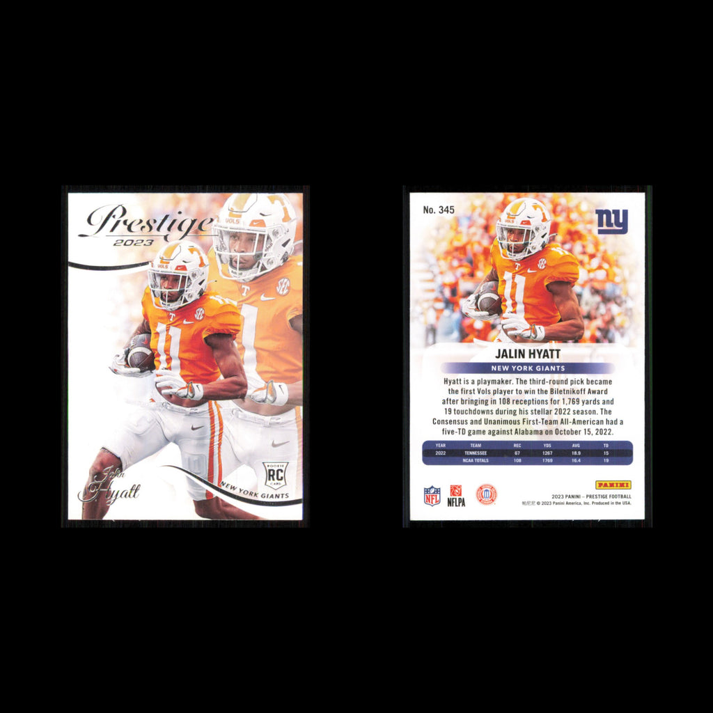 Jalin Hyatt Rookie #345 2023 Panini Prestige New York Giants Football Card NFL