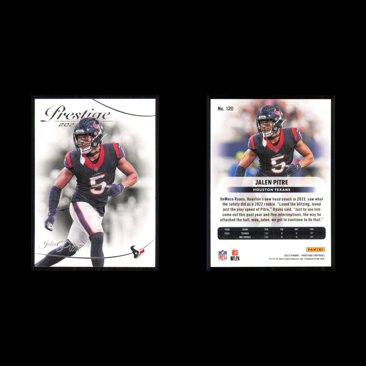 Jalen Pitre #120 2023 Panini Prestige Houston Texans Football Card NFL NM