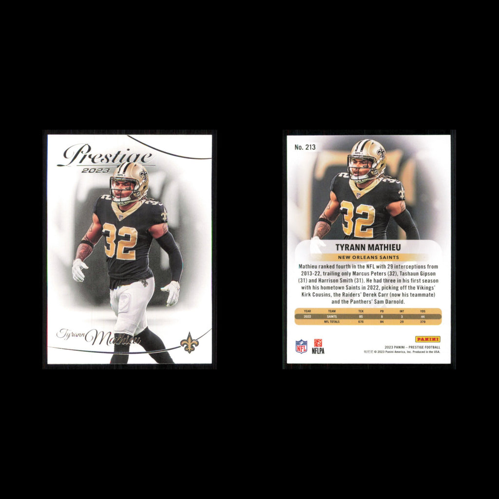 Tyrann Mathieu #213 2023 Panini Prestige New Orleans Saints Football Card NFL NM