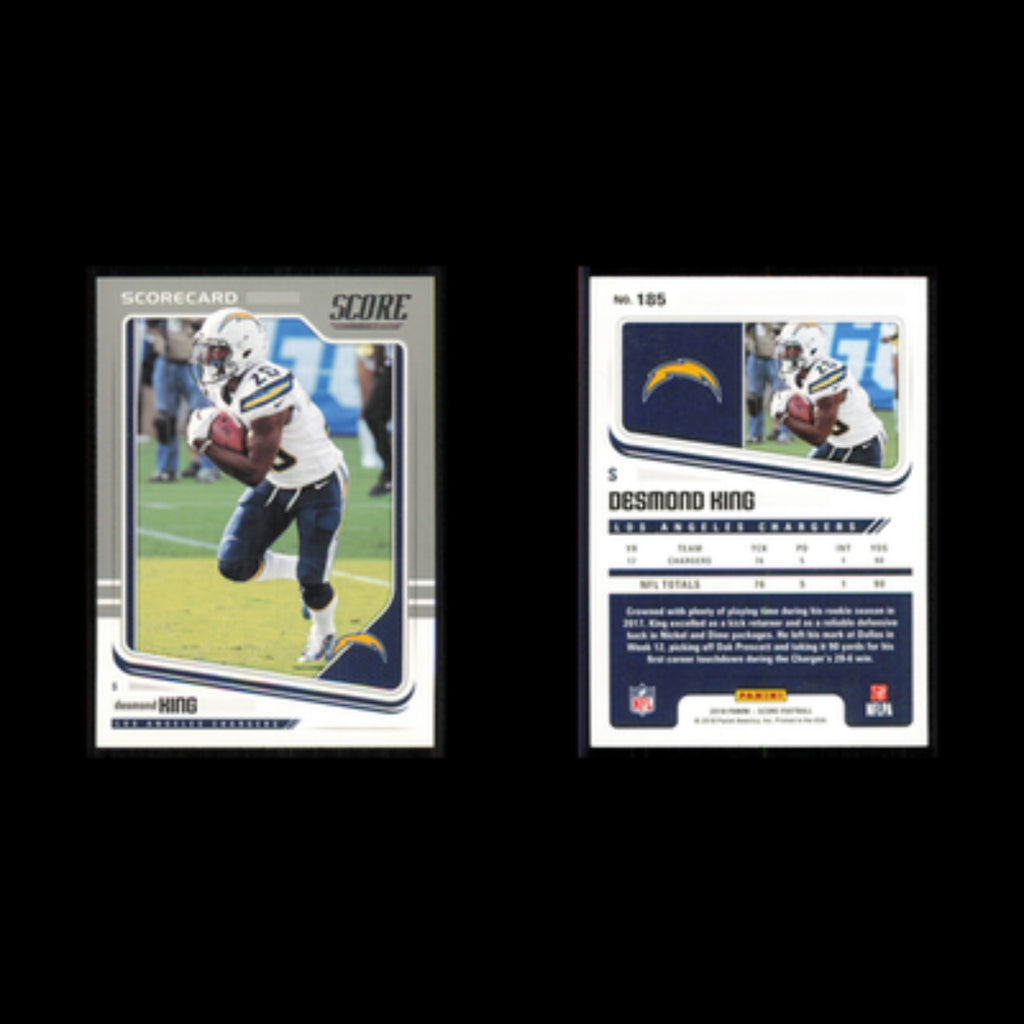 Desmond King #185 2018 Score Scorecard Los Angeles Chargers Football Card NFL NM