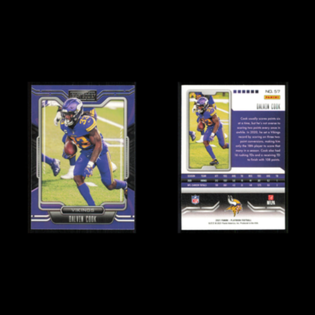 Dalvin Cook #57 2021 Panini Playbook Minnesota Vikings Football Card NFL NM