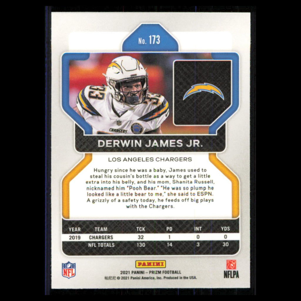Derwin James Jr. #173 2021 Panini Prizm Los Angeles Chargers Football Card NFL