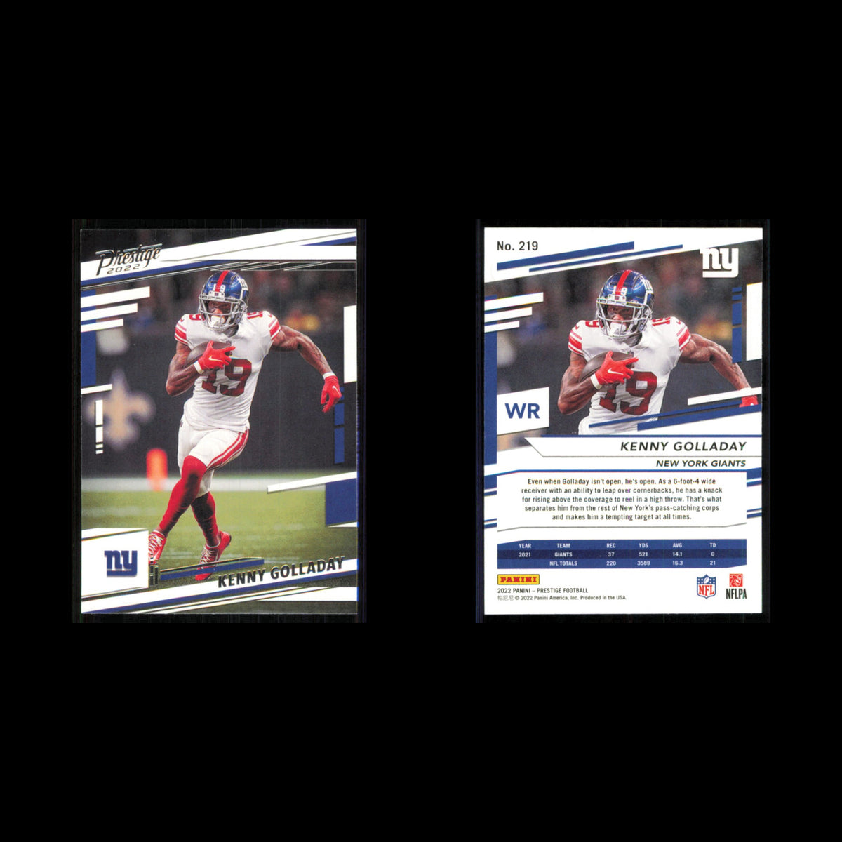 Kenny Golladay #219 2022 Panini Prestige New York Giants Football Card NFL NM