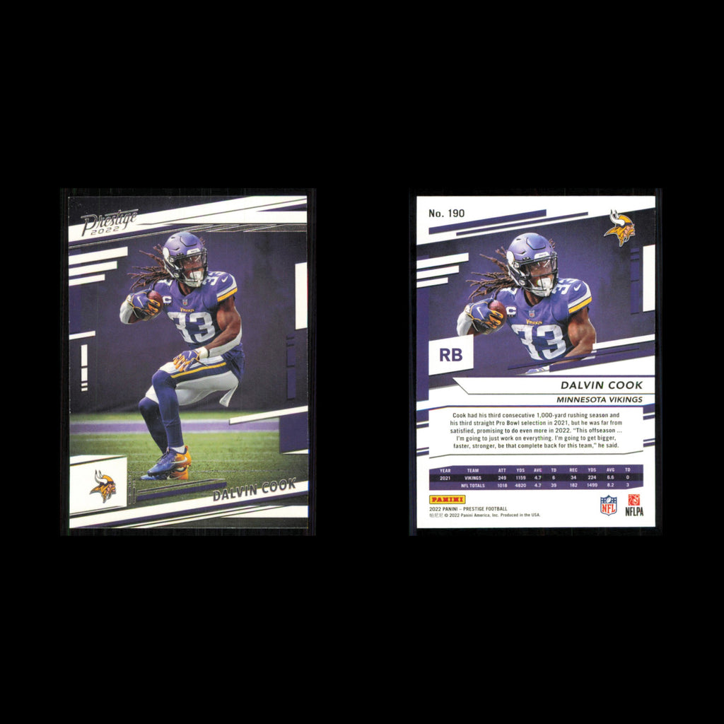Dalvin Cook #190 2022 Panini Prestige Minnesota Vikings Football Card NFL NM