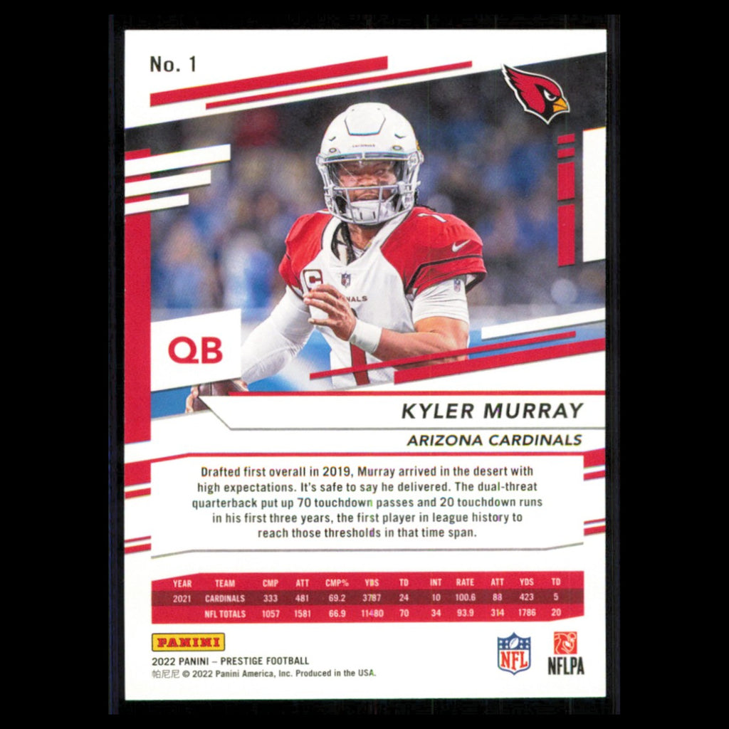 Kyler Murray #1 2022 Panini Prestige Arizona Cardinals Football Card NFL NM