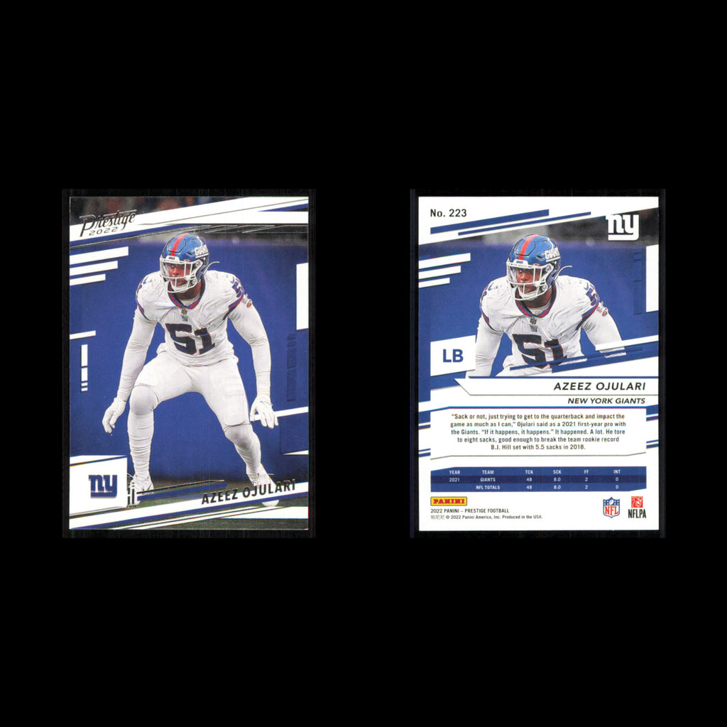 Azeez Ojulari #223 2022 Panini Prestige New York Giants Football Card NFL NM