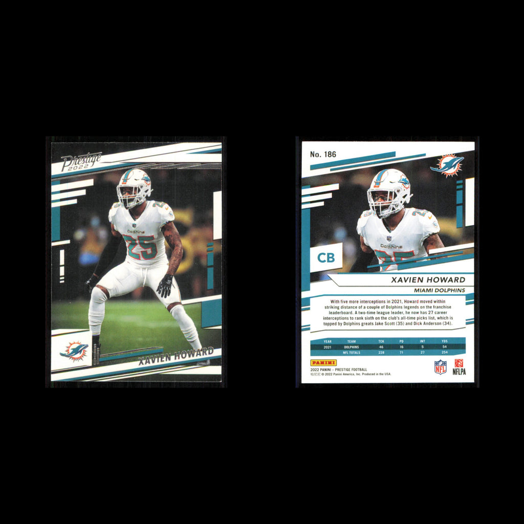 Xavien Howard #186 2022 Panini Prestige Miami Dolphins Football Card NFL NM
