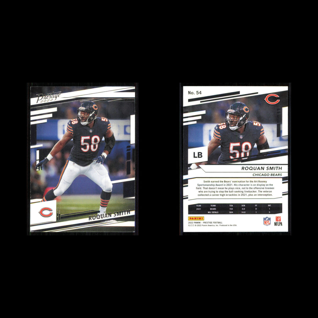 Roquan Smith #54 2022 Panini Prestige Chicago Bears Football Card NFL NM