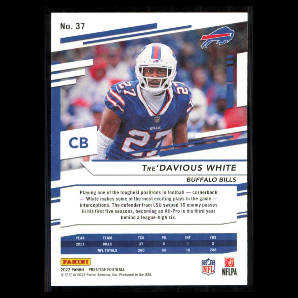 TreDavious White #37 2022 Panini Prestige Buffalo Bills Football Card NFL NM