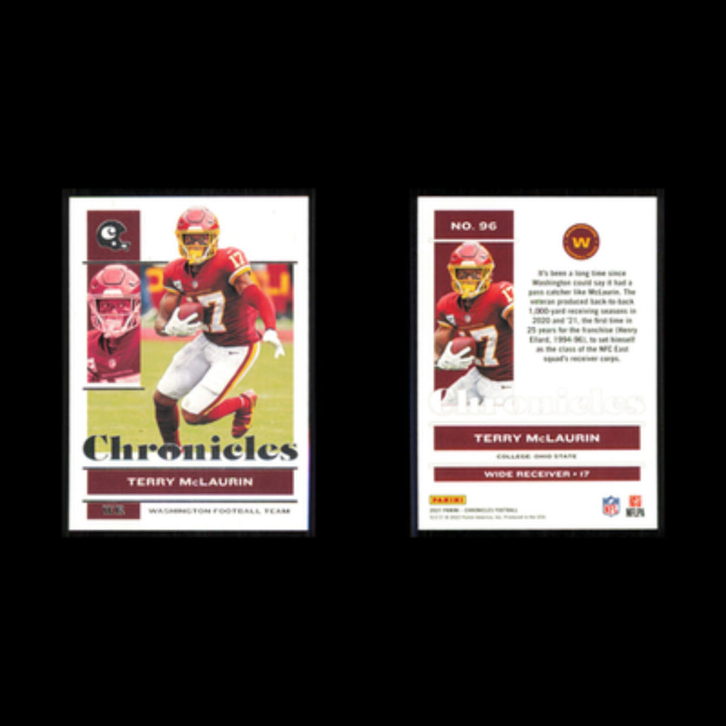 Terry McLaurin #96 2021 Panini Chronicles Washington Commanders Football Card NM