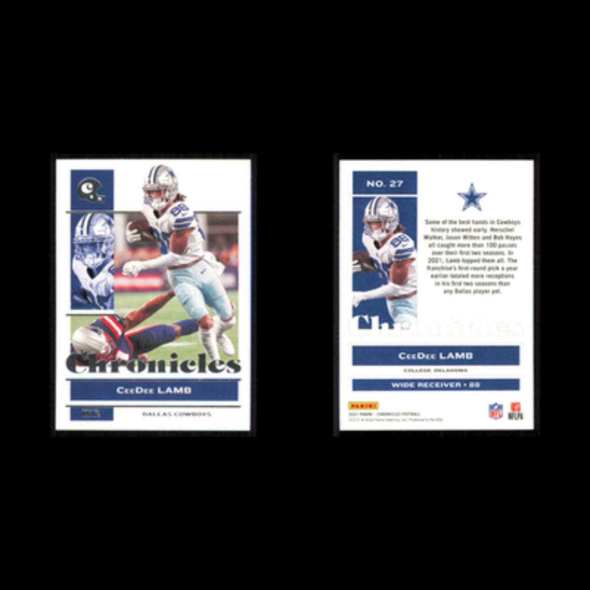 CeeDee Lamb #27 2021 Panini Chronicles Dallas Cowboys Football Card NFL NM