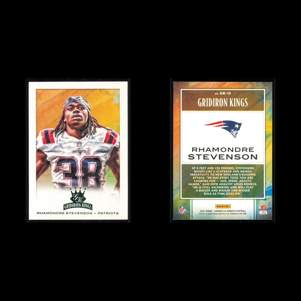 Rhamondre Stevenson Rookie #GK-18 2021 Panini Chronicles Gridiron Kings Green NM