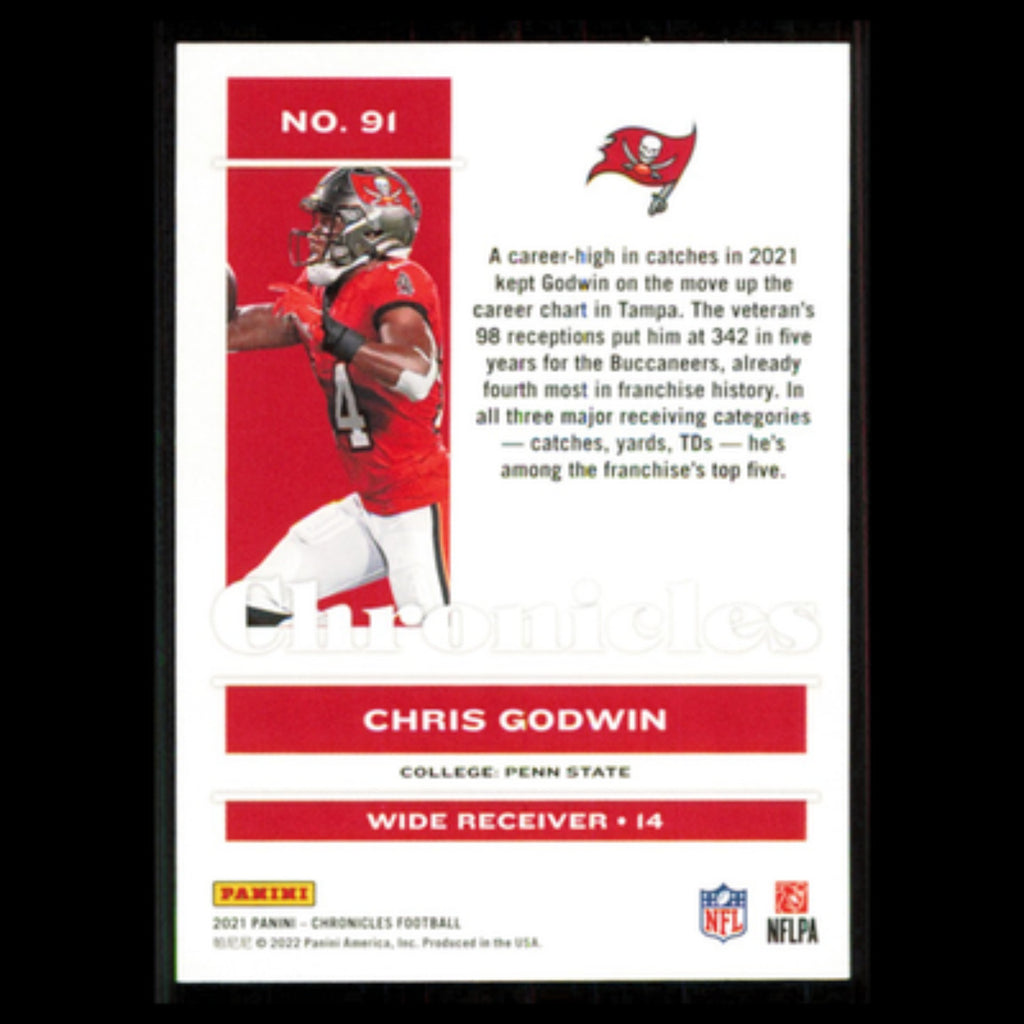 Chris Godwin #91 2021 Panini Chronicles Tampa Bay Buccaneers Football Card NFL