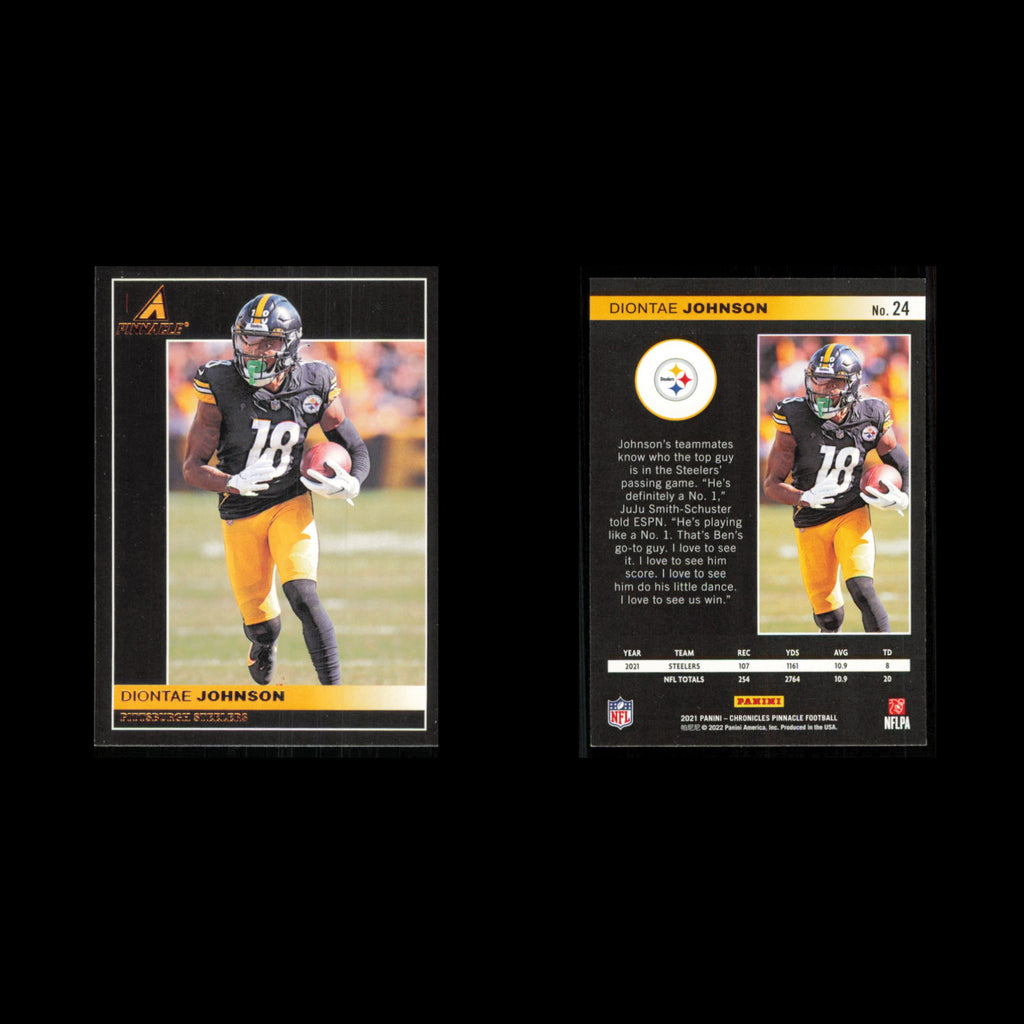 Diontae Johnson #24 2021 Panini Chronicles Pinnacle Pittsburgh Steelers Football