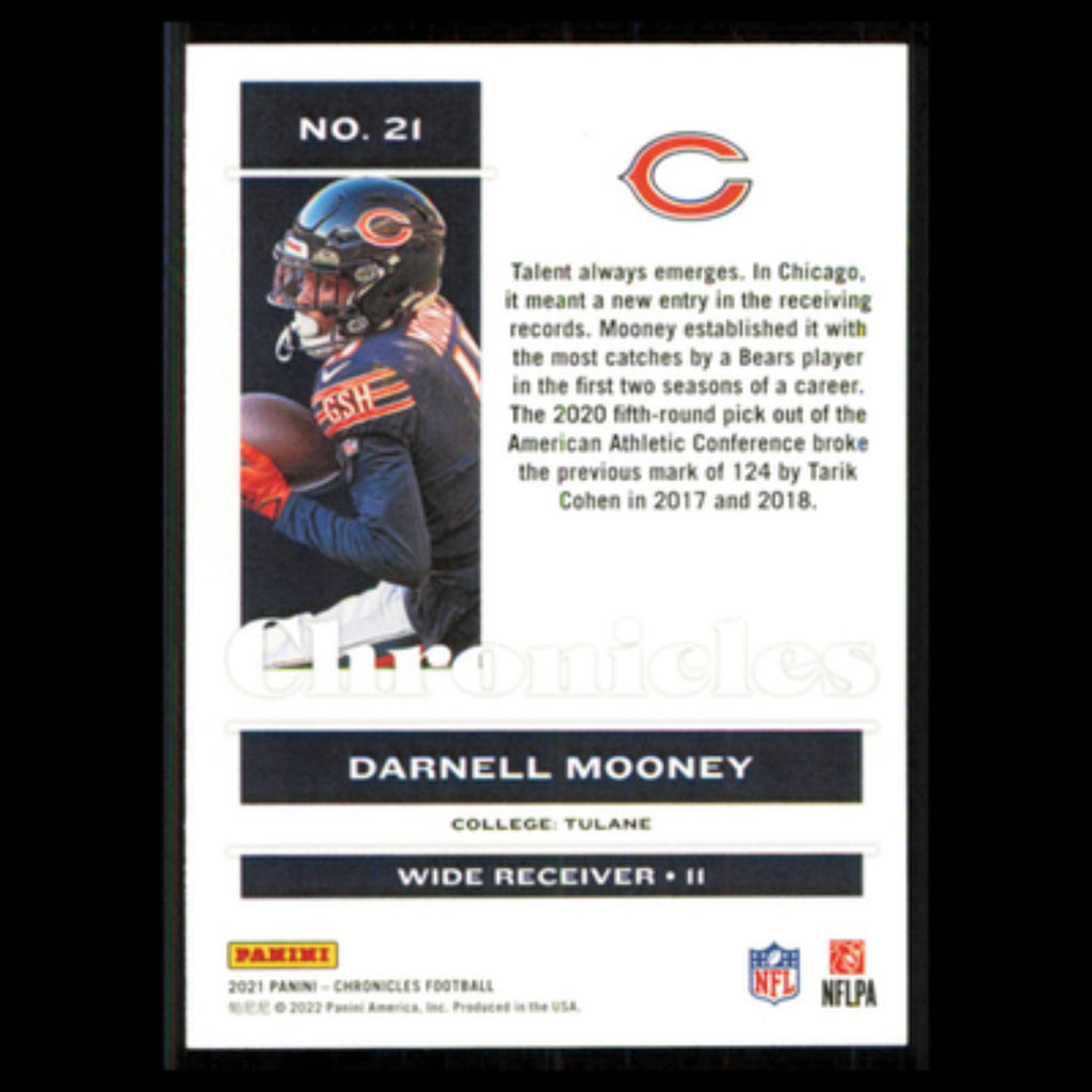 Darnell Mooney #21 2021 Panini Chronicles Chicago Bears Football Card NFL NM