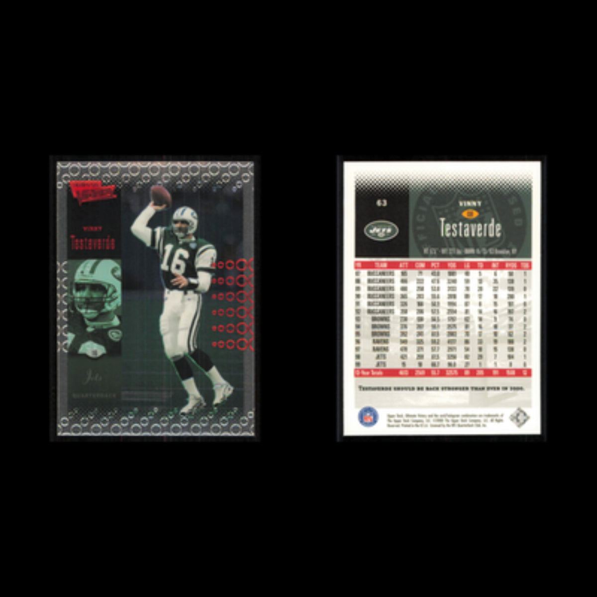 Vinny Testaverde #63 2000 Upper Deck Ultimate Victory New York Jets Football NFL