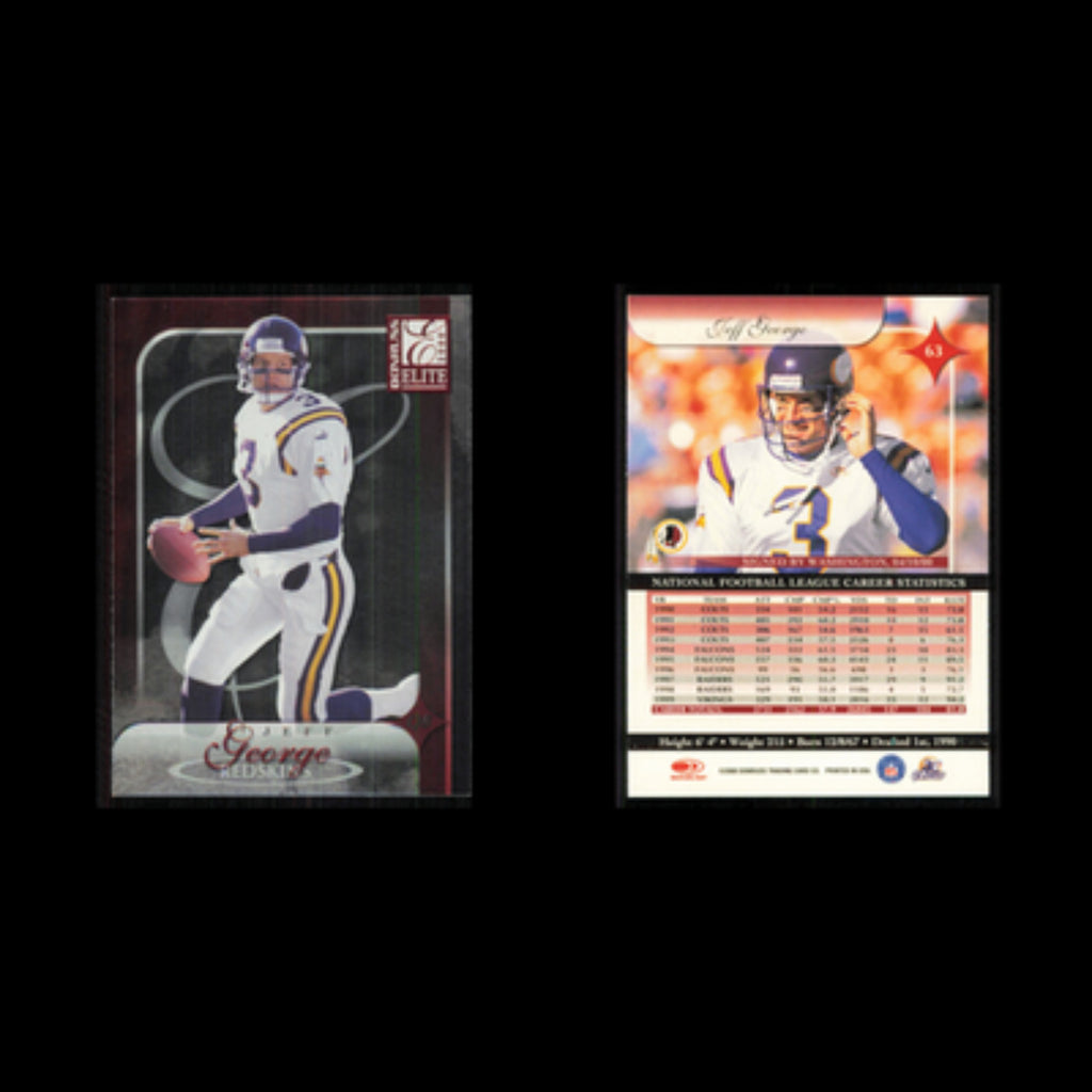Jeff George #63 2000 Donruss Elite Washington Redskins Football Card NFL NM