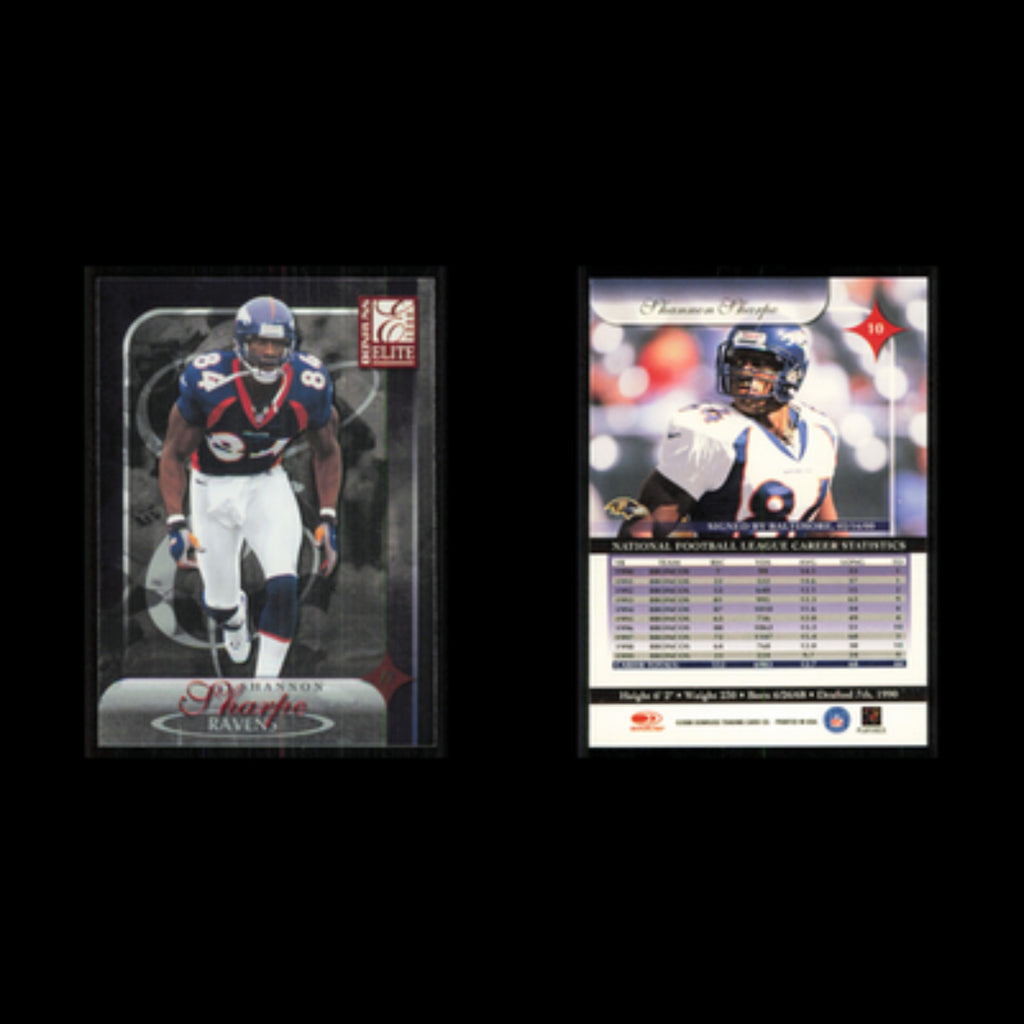 Shannon Sharpe #10 2000 Donruss Elite Baltimore Ravens Football Card NFL NM