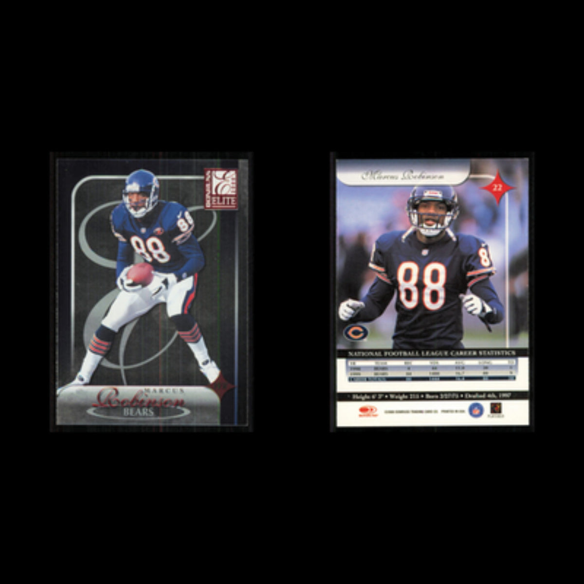 Marcus Robinson #22 2000 Donruss Elite Chicago Bears Football Card NFL NM