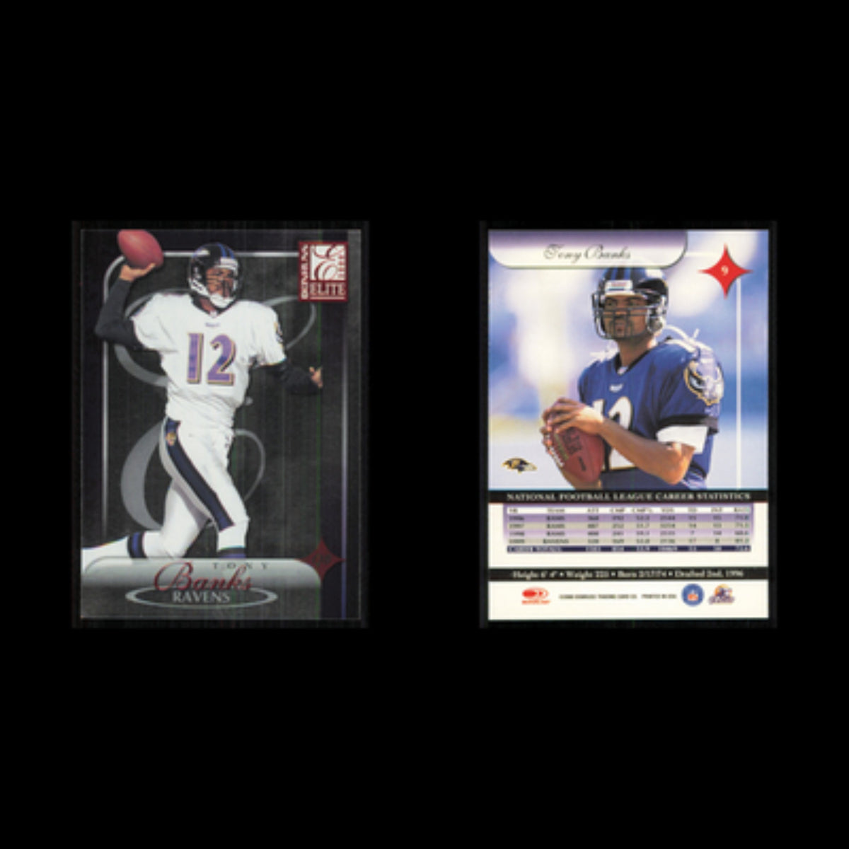 Tony Banks #9 2000 Donruss Elite Baltimore Ravens Football Card NFL NM