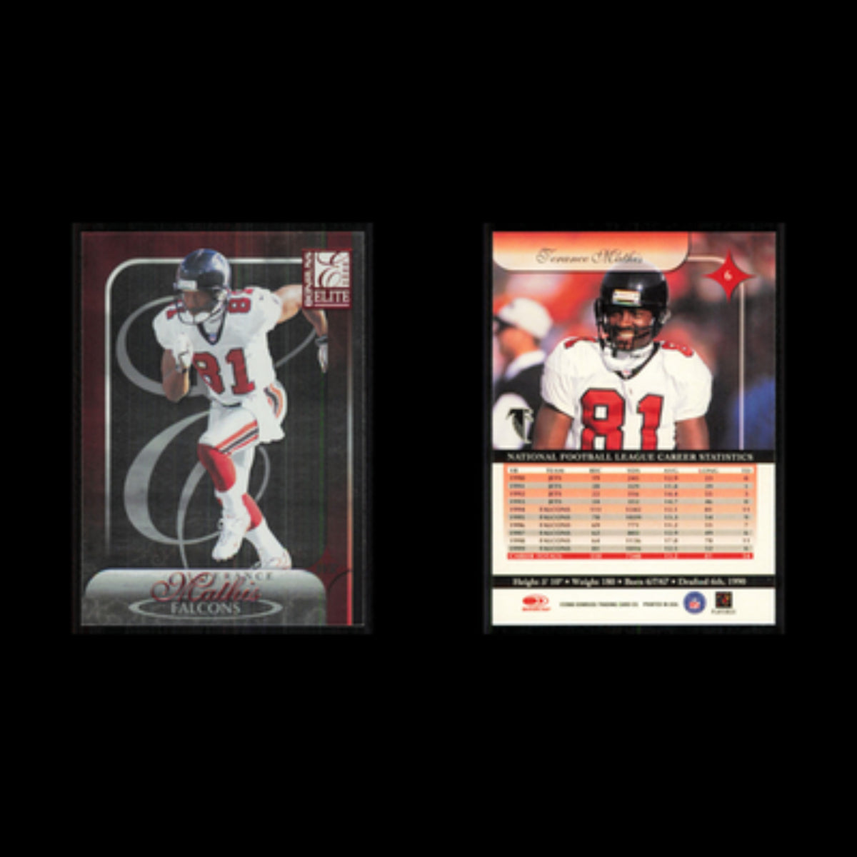 Terance Mathis #6 2000 Donruss Elite Atlanta Falcons Football Card NFL NM