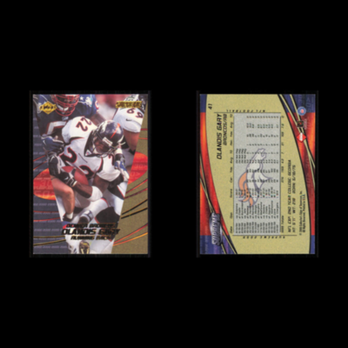 Olandis Gary #41 2000 Collectors Edge Supreme Denver Broncos Football Card NFL