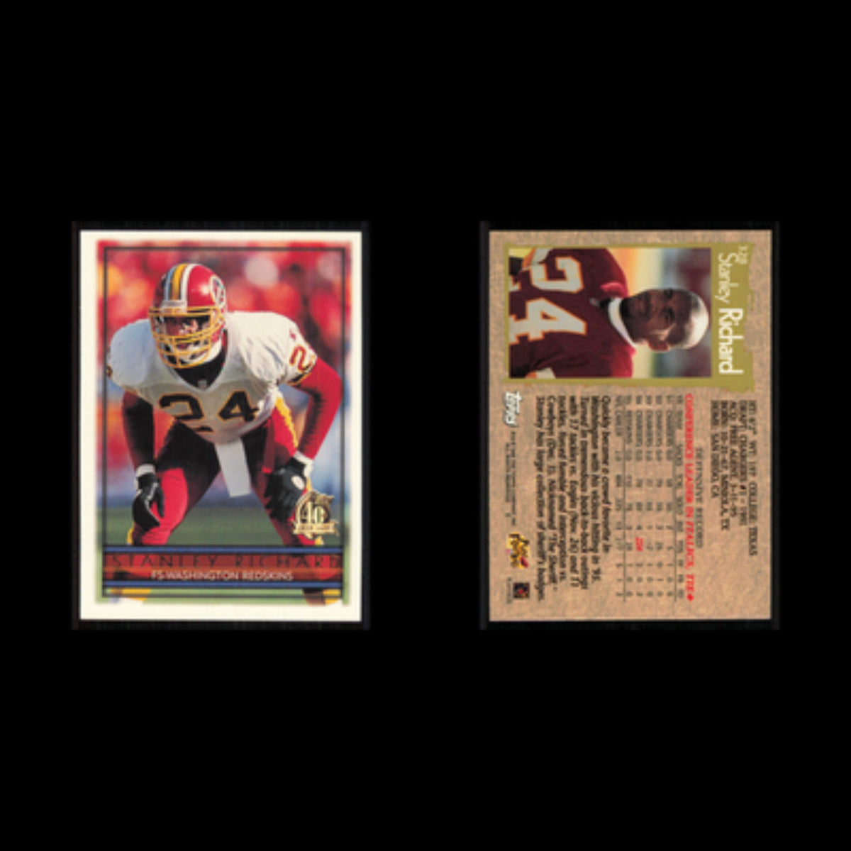 Stanley Richard #328 1996 Topps Washington Redskins Football Card NFL NM