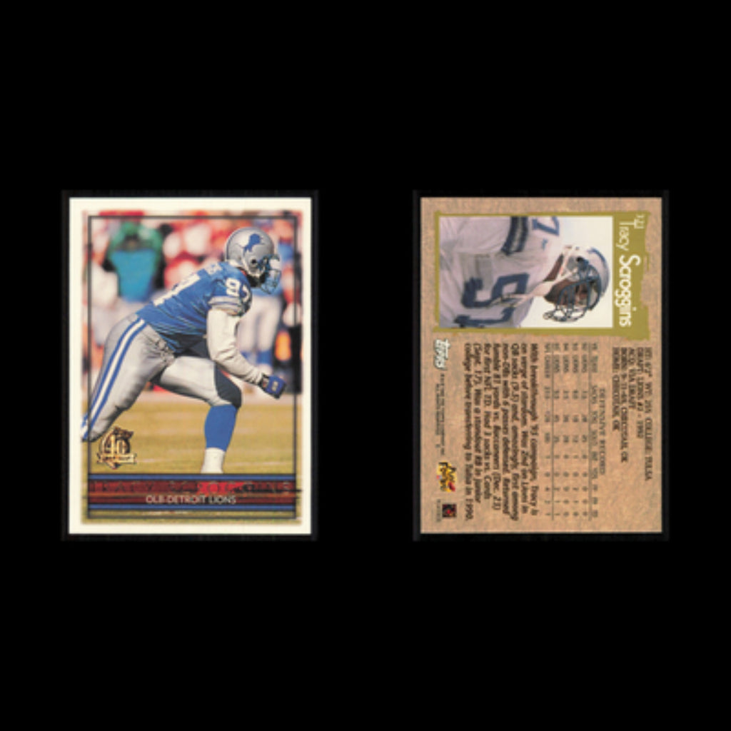 Tracy Scroggins #321 1996 Topps Detroit Lions Football Card NFL NM
