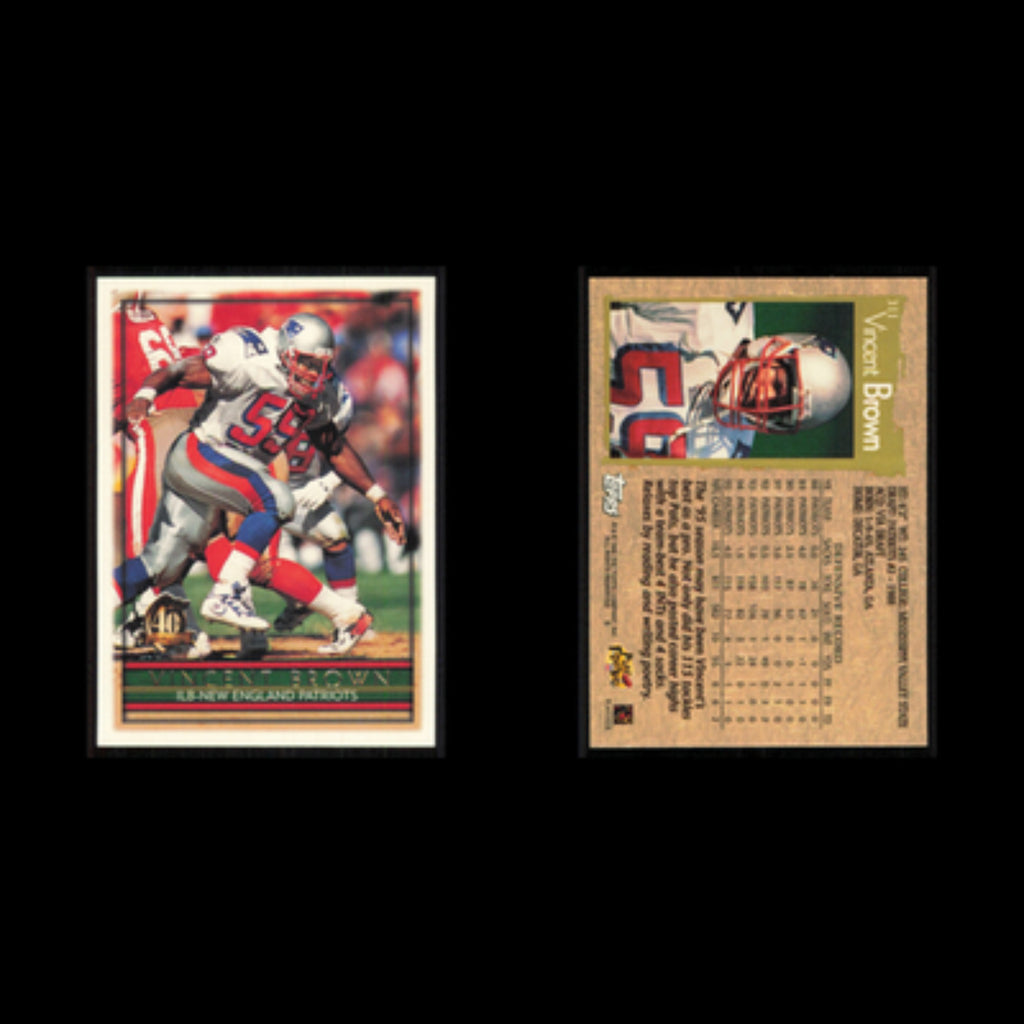 Vincent Brown #311 1996 Topps New England Patriots Football Card NFL NM