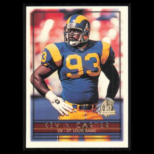 Kevin Carter #304 1996 Topps St. Louis Rams Football Card NFL NM