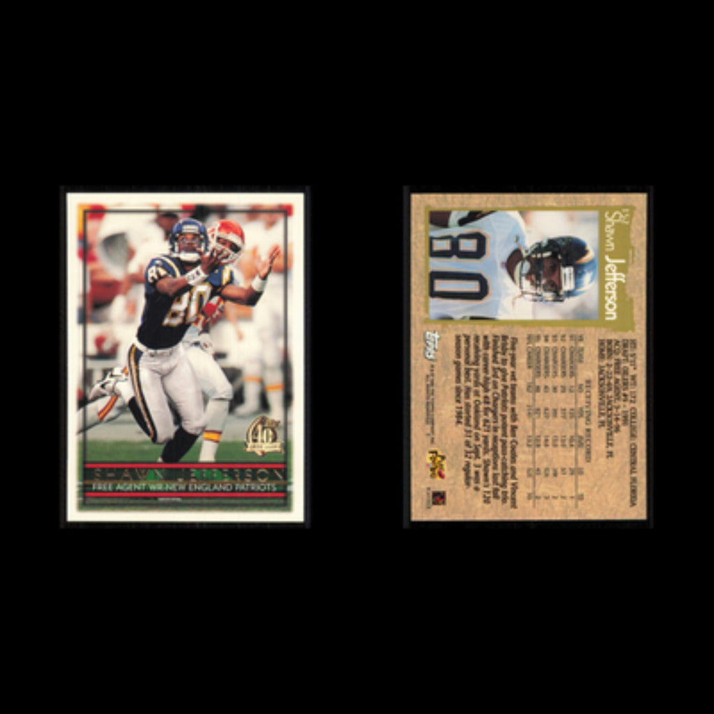Shawn Jefferson #152 1996 Topps New England Patriots Football Card NFL NM