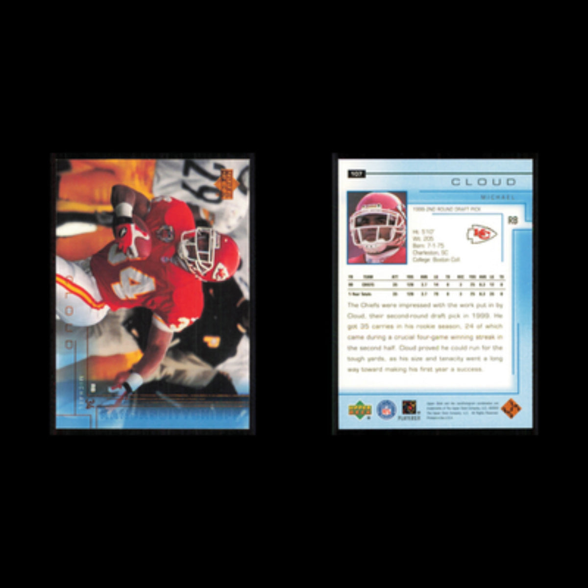 Mike Cloud #107 2000 Upper Deck Kansas City Chiefs Football Card NFL NM