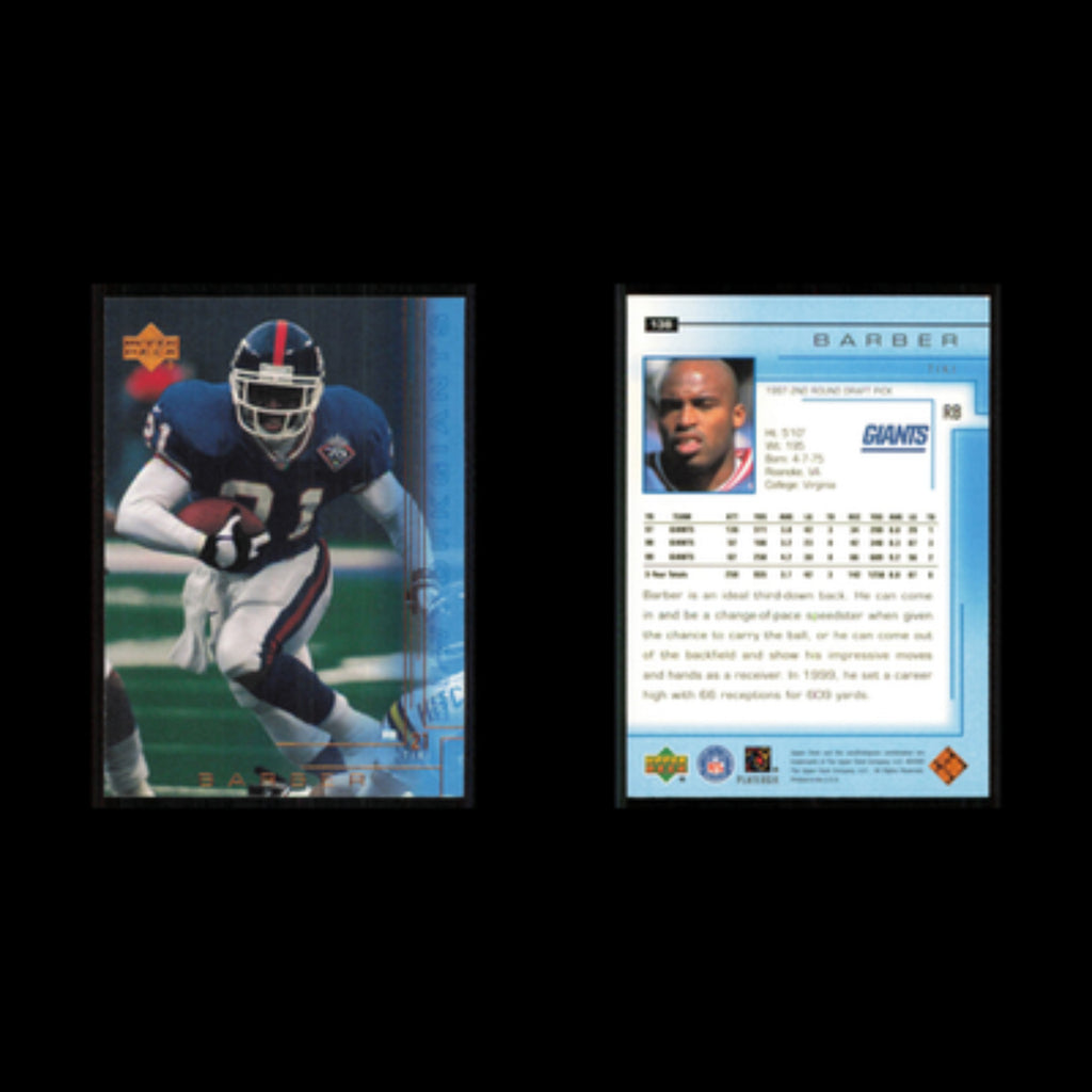 Tiki Barber #138 2000 Upper Deck New York Giants Football Card NFL NM