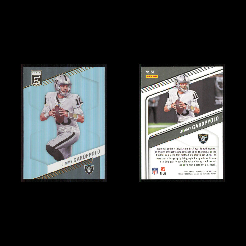 Jimmy Garoppolo #51 2023 Donruss Elite Las Vegas Raiders Football Card NFL NM