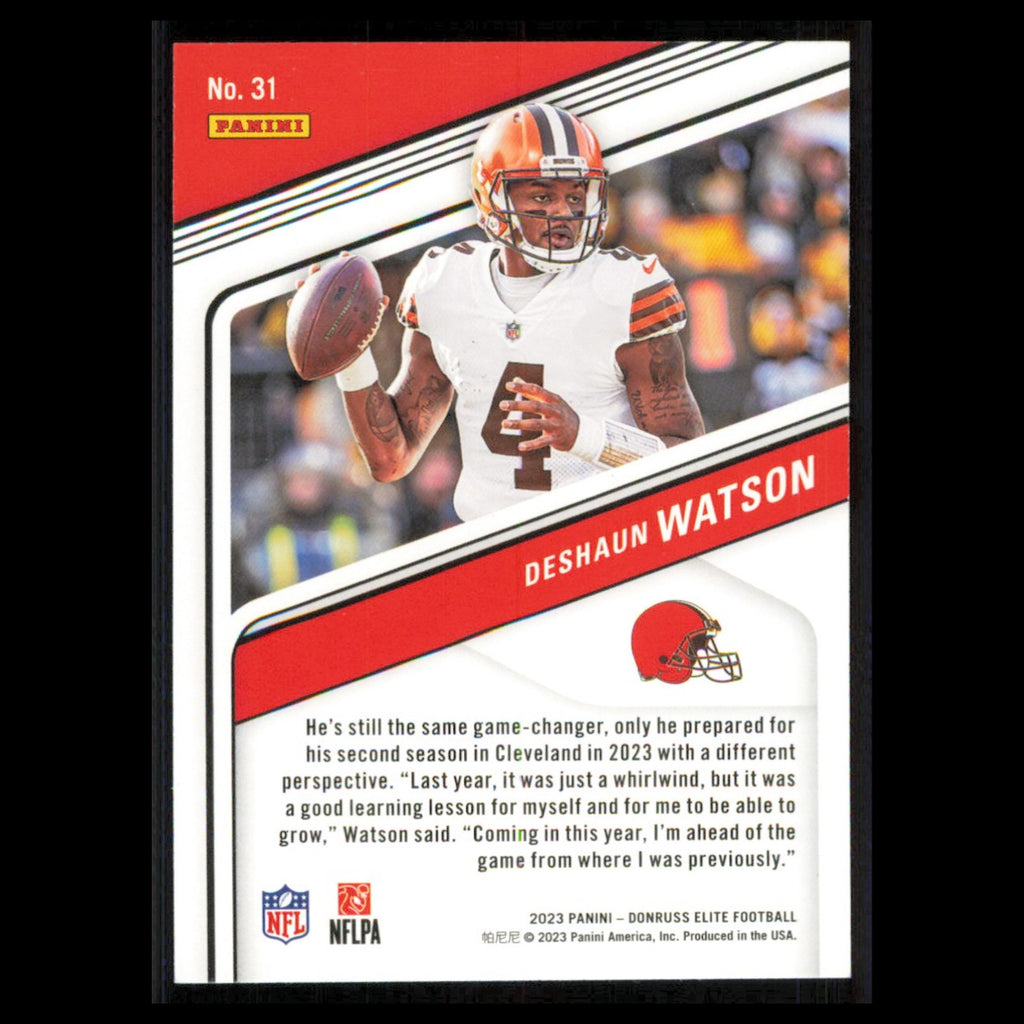 Deshaun Watson #31 2023 Donruss Elite Cleveland Browns Football Card NFL NM