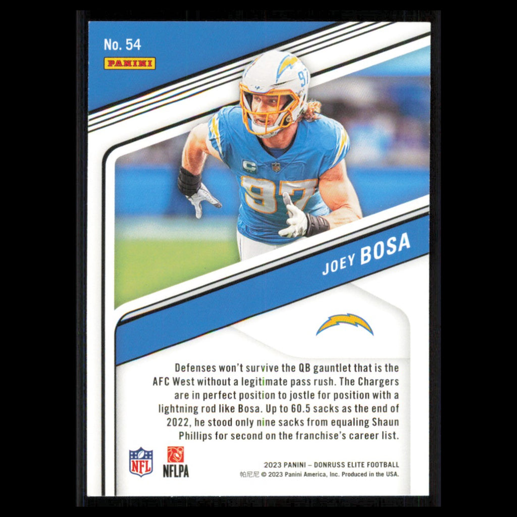 Joey Bosa #54 2023 Donruss Elite Los Angeles Chargers Football Card NFL NM
