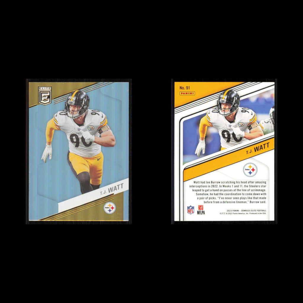 T.J. Watt #91 2023 Donruss Elite Pittsburgh Steelers Football Card NFL NM