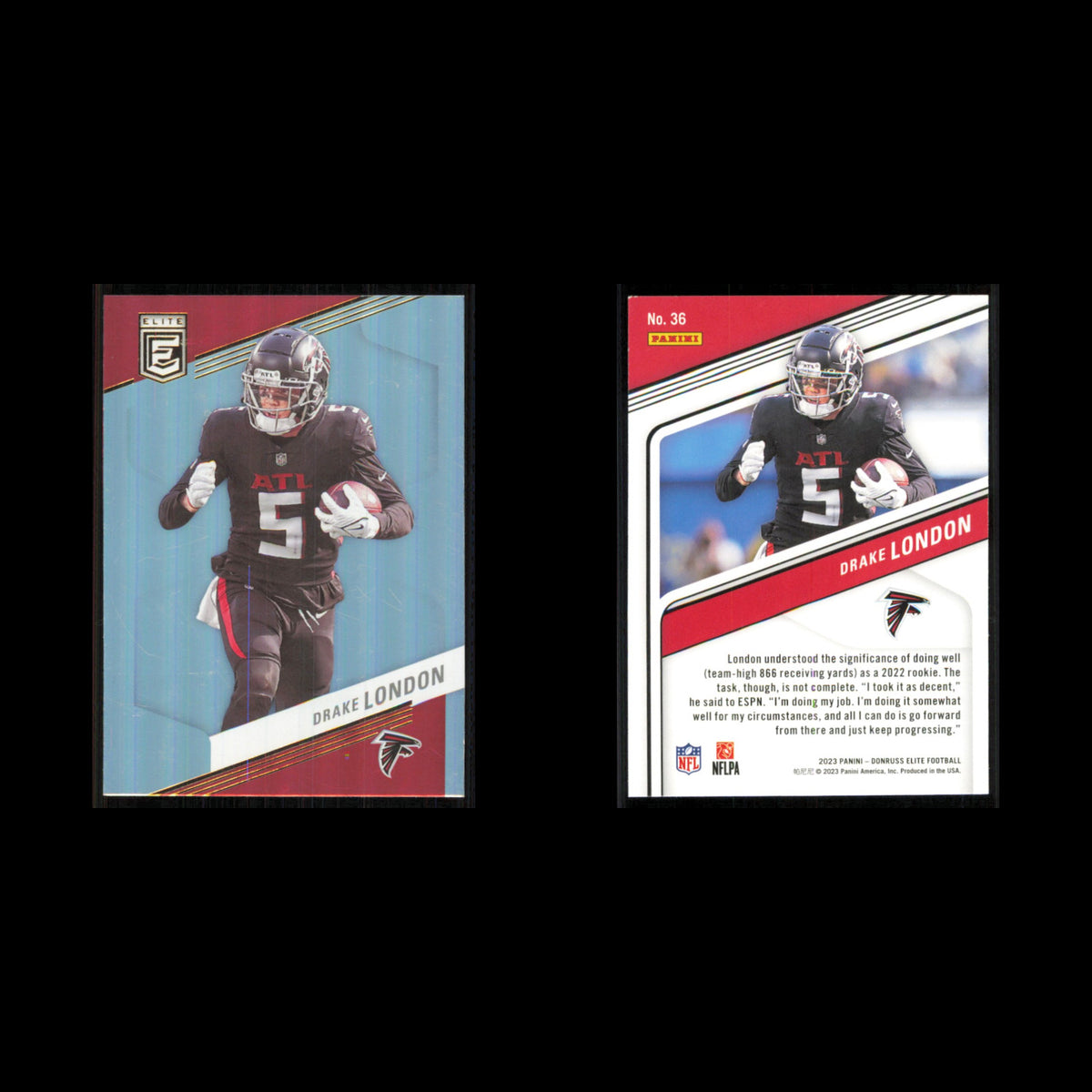 Drake London #36 2023 Donruss Elite Atlanta Falcons Football Card NFL NM
