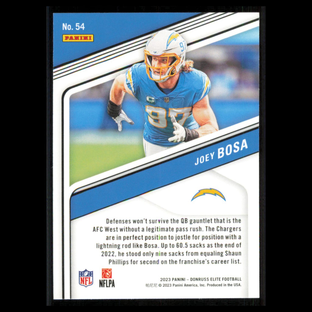 Joey Bosa #54 2023 Donruss Elite Los Angeles Chargers Football Card NFL NM